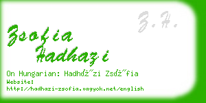 zsofia hadhazi business card